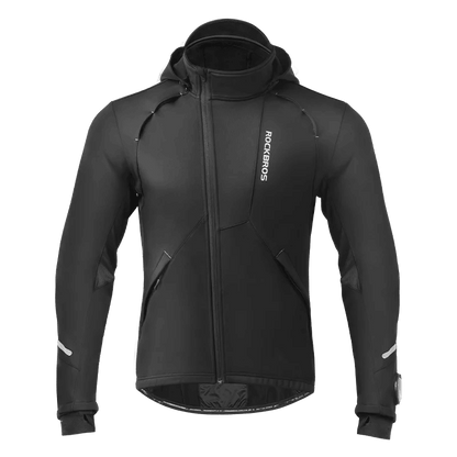 ROCKBROS Bicycle Jacket Winter Cycling Clothing Thermal Fleece Long Sleeve Cycling Bike Clothing Warmer Windproof Sportswear