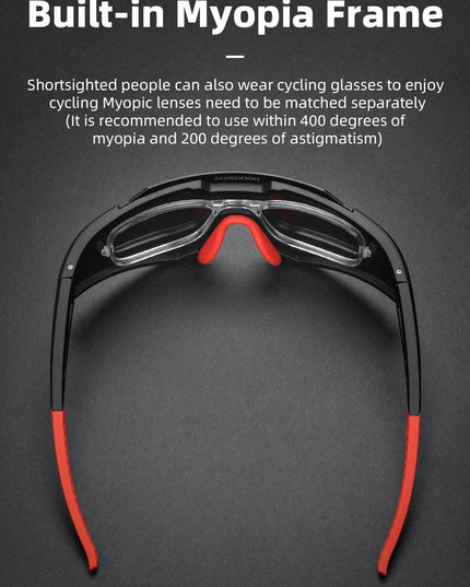 ROCKBROS Photochromic Cycling Glasses Polarized Adjustable Nose Support Myopia Frame Sports Sunglasses Men Women Eyewear Goggle