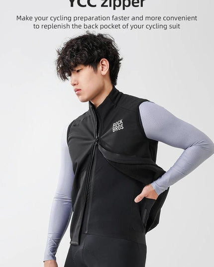 ROCKBROS Winter Cycling Vest Lightweight Windproof Fleece Warm Vest for Men Women Outdoor Sports Thermal Clothing Runring ﻿