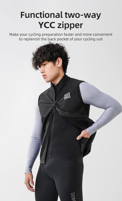 ROCKBROS Winter Cycling Vest Lightweight Windproof Fleece Warm Vest for Men Women Outdoor Sports Thermal Clothing Runring ﻿