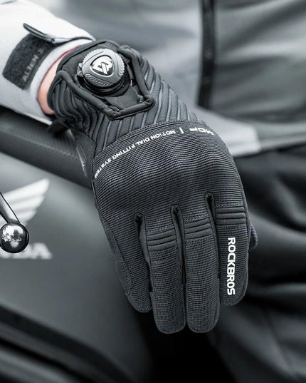 ROCKBROS Gloves Touch Screen Riding MTB Bike Bicycle Motorcycle Gloves SBR Palm Pad Fitness Climbing Thick Protective Glove