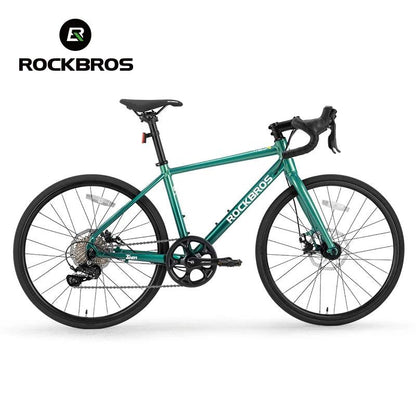 ROCKBROS Road Bike Student Teenager 22 inch Aluminum Frame Bike 10 Speed Disc Brake Bicycle Lightweight City Bike