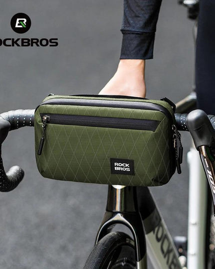ROCKBROS Bicycle Bag Portable Lightweight MTB Road Bike Handlebar Bag 2.1L Big Capacity Multifunctional Riding Shoulder Bag