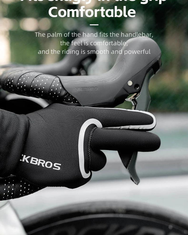 ROCKBROS Winter Warm Gloves Windproof Waterproof Bicycle Sports Mitten Warm Fleece Gloves Non-slip Motorcycle Ski Riding Gloves