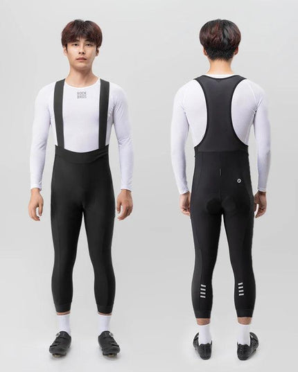 ROCKBROS Winter Cycling Bib Pants Breathable Long Pants Road Bike Pants Bib Tights 3D Cushion Padded Fleece Thermal Bicycle Pant