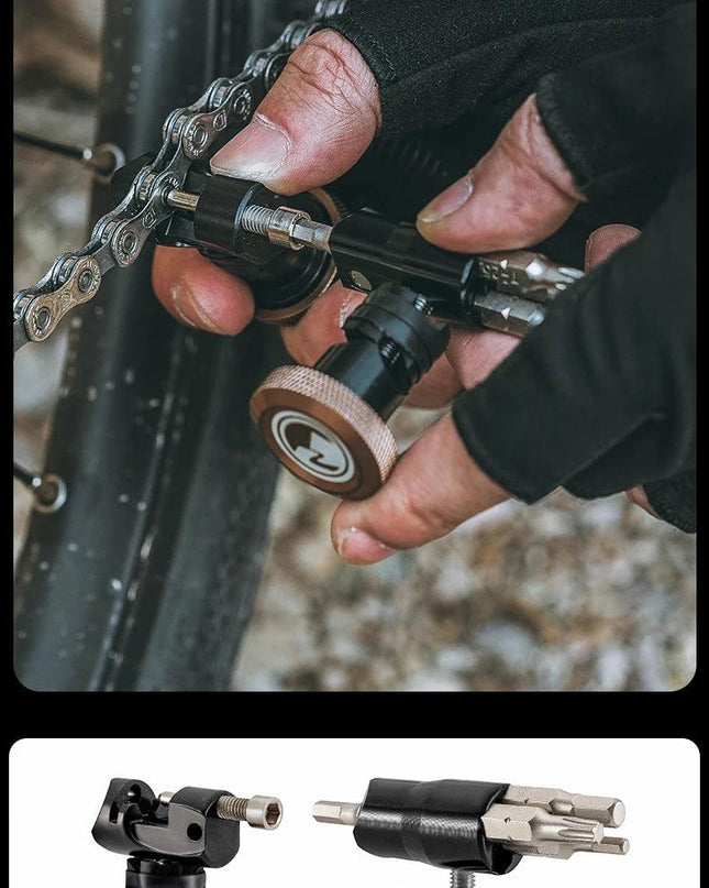 ROCKBROS ROAD TO SKY Hidden Blocking Tool Bend Or Flat handlebar Aluminum Alloy Multifunctional MTB Bicycle Tools Bike Accessory