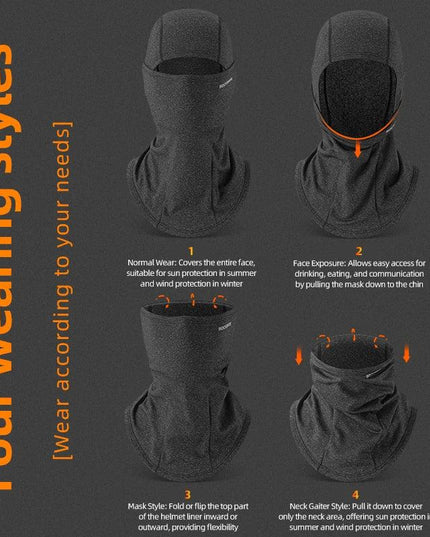 ROCKBROS Winter Face Mask Breathable Ski Cycling Scarf Running Training Balaclava Outdoor Sports Warm Winderproof Bike Equipment