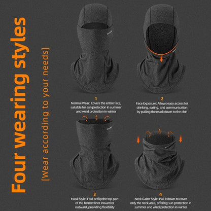 ROCKBROS Winter Face Mask Breathable Ski Cycling Scarf Running Training Balaclava Outdoor Sports Warm Winderproof Bike Equipment