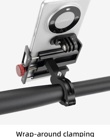 ROCKBROS Bicycle Phone Holder S Clip Ring Holder Aluminum Alloy Anti-Slip for 4.7-7.09inch Phones Moto Motorcycle Stand Bracket