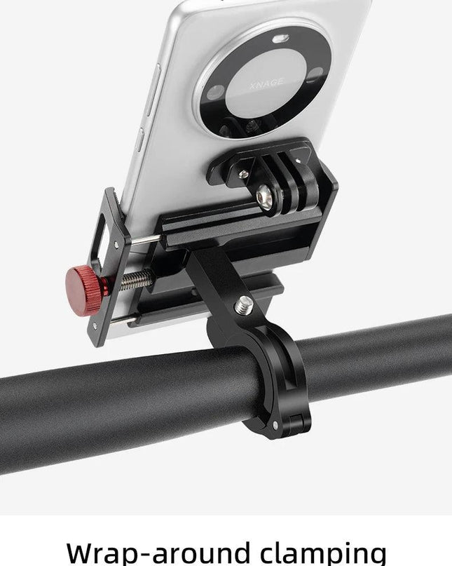 ROCKBROS Bicycle Phone Holder S Clip Ring Holder Aluminum Alloy Anti-Slip for 4.7-7.09inch Phones Moto Motorcycle Stand Bracket