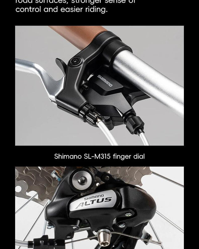 ROCKBROS Lightweight Bike Folding Design 20 inch Bike With Shimano 8-speed Wire-drawn Disc Brake System Adult Folding Bike