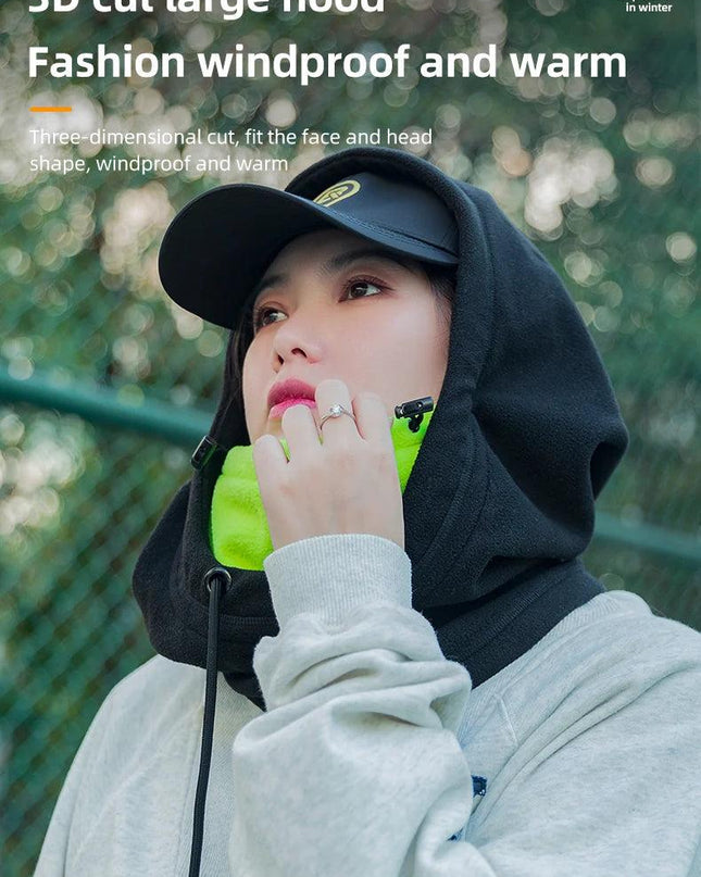 ROCKBROS Warm Cap Winter Windproof Hat Thermal Polar Fleece Balaclava Hat Outdoor Hand Cap Cold Padded Hood Neck