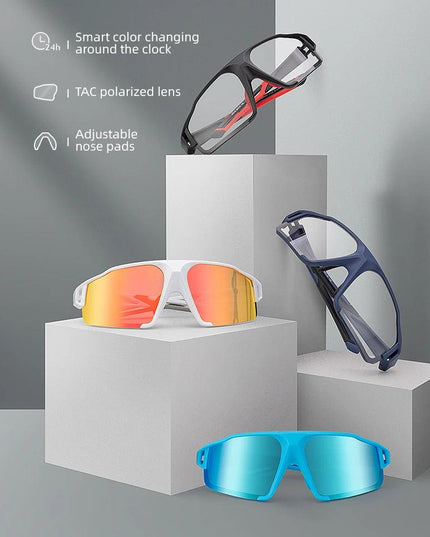 ROCKBROS Photochromic Cycling Glasses Bike Bicycle Glasses Sports Men's Sunglasses MTB Road Cycling Eyewear Protection Goggles