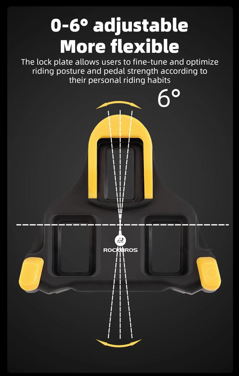 ROCKBROS Road Bike Pedal Cleat for SPD-SL SH11 SH10 SH12 Lock Pedal Shoes Cleats Bike Pedal Anti-Slip Road Bike Parts