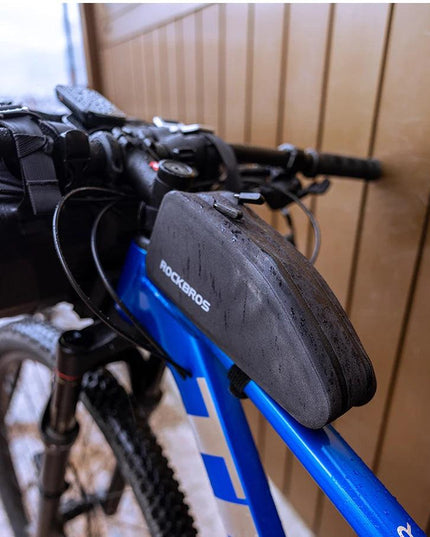ROCKBROS Bicycle Bag Rainproof Top Front Tube Parcel Big Capacity Nylon Ultralight Portable Doube Zipper Pocket  Bike Accessory