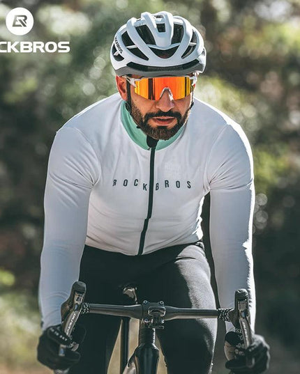 ROCKBROS Autumn Winter Cycling Jacket Fleece Bicycle Clothing for Men Women MTB Road Professional Training Jersey Warm Jacket