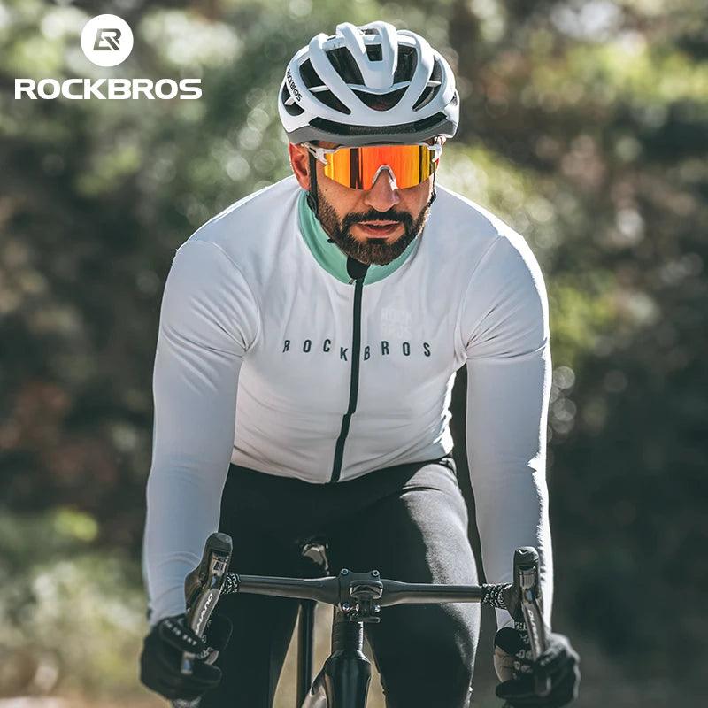 ROCKBROS Autumn Winter Cycling Jacket Fleece Bicycle Clothing for Men Women MTB Road Professional Training Jersey Warm Jacket