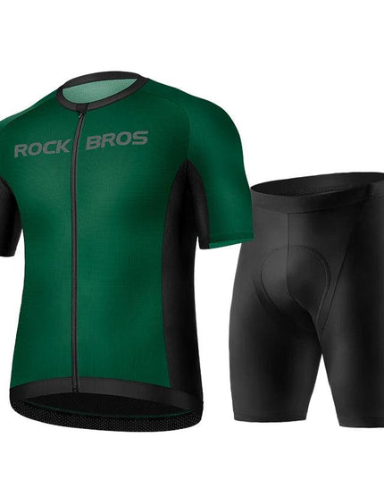 ROCKBROS Cycling Jersey Bib Set MTB Uniform Bike Clothing Quick-Dry Cycling Clothing Short Bicycle Short Sleeve Summer Ciclismo
