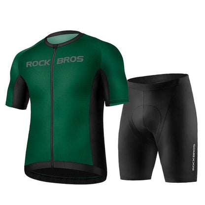 ROCKBROS Cycling Jersey Bib Set MTB Uniform Bike Clothing Quick-Dry Cycling Clothing Short Bicycle Short Sleeve Summer Ciclismo