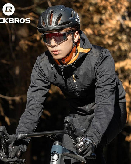 ROCKBROS Winter Warm Cycling Vest Thermal Fleece Windproof Cycling Jacket Winter Outdoor Sports Warm Vest for Men Women Running