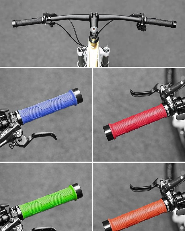 ROCKBROS Bike HandleBar Grip Silicone Non-Slip Bike Handle Cover Ultralight Anti-skid Bike Handle Alloy Cycling Accessories