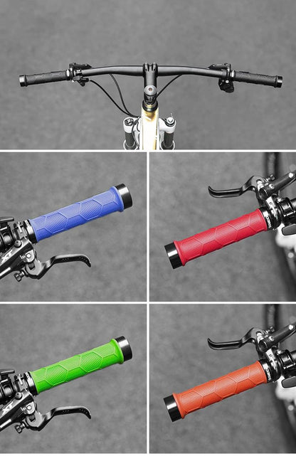 ROCKBROS Bike HandleBar Grip Silicone Non-Slip Bike Handle Cover Ultralight Anti-skid Bike Handle Alloy Cycling Accessories