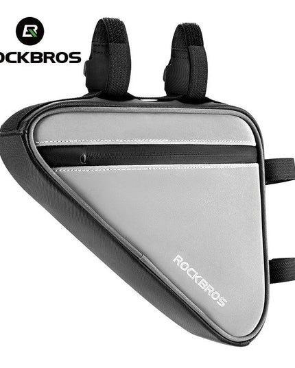 ROCKBROS Bicycle Bag Portable Triangle Bag Reflective Bike Tube Bag Cycling Frame Bag Outdoor Sports Bike Pannier Accessories
