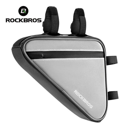 ROCKBROS Bicycle Bag Portable Triangle Bag Reflective Bike Tube Bag Cycling Frame Bag Outdoor Sports Bike Pannier Accessories