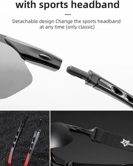 ROCKBROS Bicycle Glasses Polarized Bike Sports Sunglasses Photochromic Men Women UV400 MTB Road Bike Goggles Outdoor Eyewear