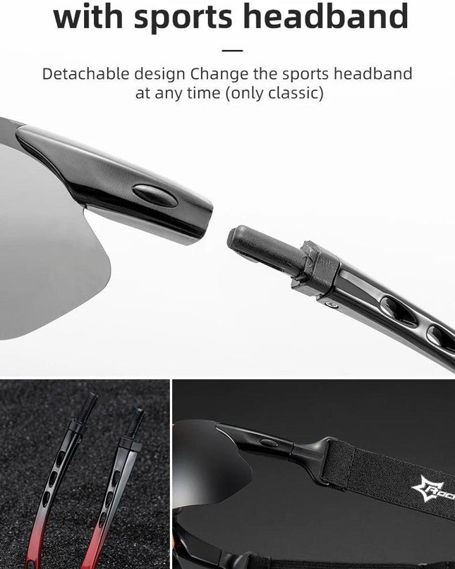ROCKBROS Bicycle Glasses Polarized Bike Sports Sunglasses Photochromic Men Women UV400 MTB Road Bike Goggles Outdoor Eyewear