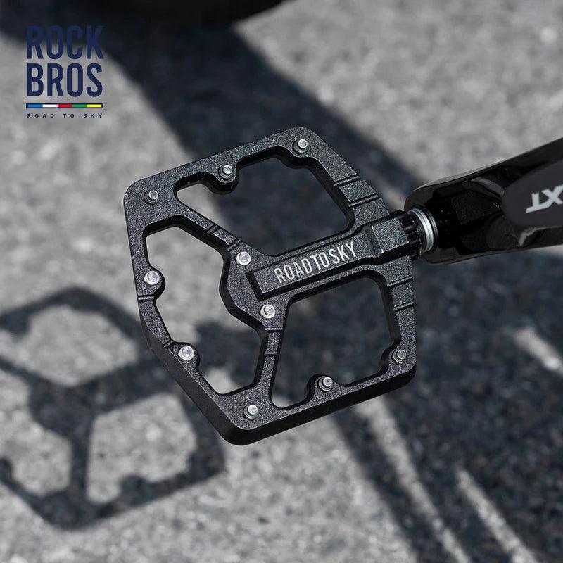 ROCKBROS ROAD TO SKY Cycling Pedals CNC Aluminum Alloy 3 Bearings Structure MTB Bike Pedals High Quality Bike Pedals Accessories