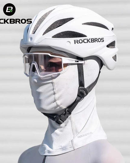 ROCKBROS Summer Breathable Cycling Cap Cooling Sun UV Protection Mask Balaclava Hat Bicycle Scarf Motorcycle Full Face Mask