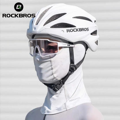 ROCKBROS Summer Breathable Cycling Cap Cooling Sun UV Protection Mask Balaclava Hat Bicycle Scarf Motorcycle Full Face Mask