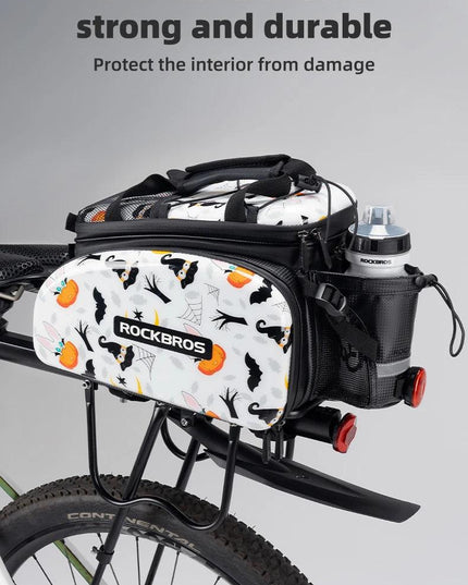 ROCKBROS 3 In 1 Bicycle Trunk Bag 35L Big Quality MTB Gravel Bike Bag Hard Shell Travel Luggage Panniers with Waterproof Cover