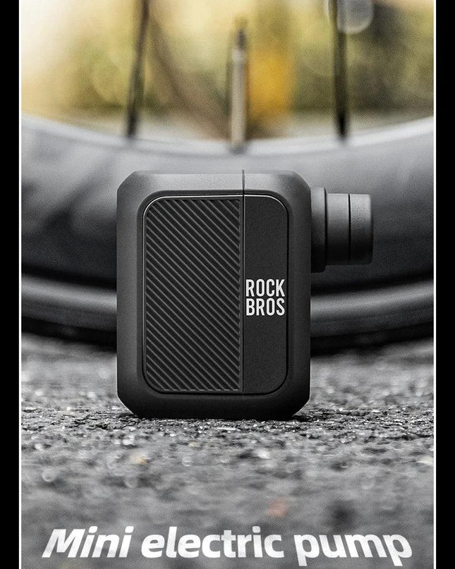 ROCKBROS Electric Air Pump Portable 100PSI Bicycle Pump Air Compressor Rechargeable Tire Inflator Pump 300mAh Battery Capacity