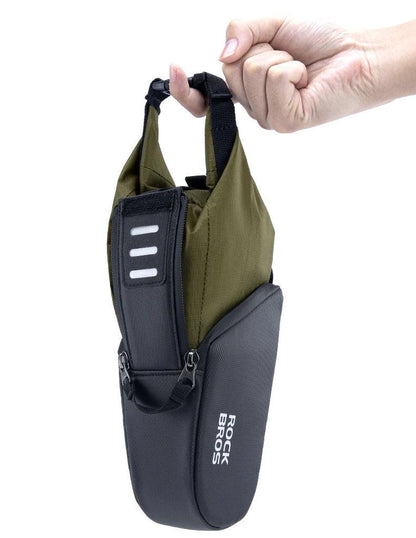 ROCKBROS Cycling Tail Bag Detachable Seat Pack Bag Large Capacity Waterproof Portable Riding Adjustable Bike Bag 0.8L-1.3L