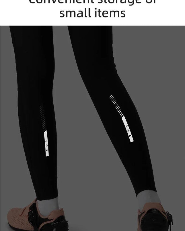 ROCKBROS TVI Series Bicycle Pants Pads Italy Imported Fleece Warm Windproof Tights Leggings High Elasticity Cycling Trousers