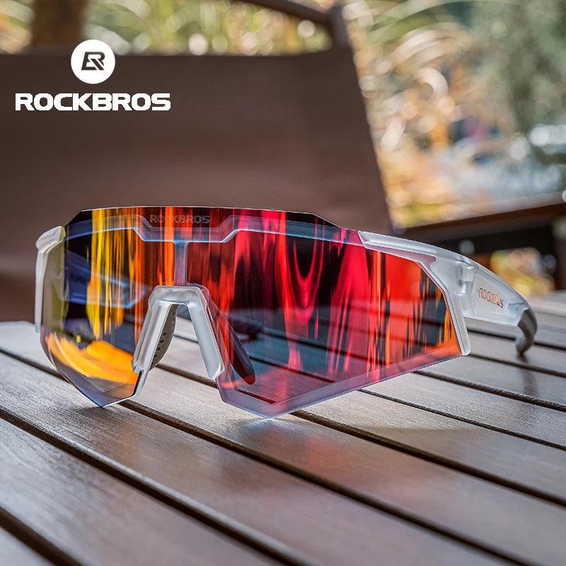 ROCKBROS Photochromic Cycling Glasses Polarized Adjustable Nose Support Myopia Frame Sports Sunglasses Men Women Eyewear Goggle