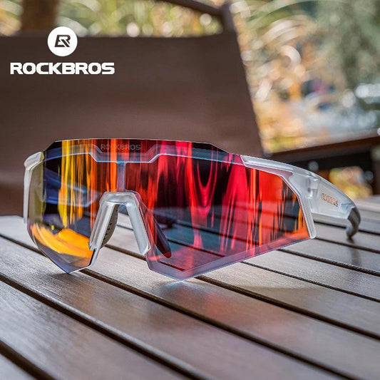 ROCKBROS Photochromic Cycling Glasses Polarized Adjustable Nose Support Myopia Frame Sports Sunglasses Men Women Eyewear Goggle