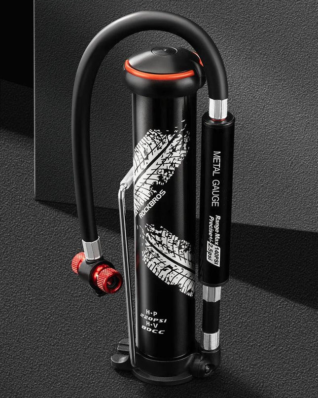 ROCKBROS Bicycle Pump 220PSI Mini Hand Air Pump Tire Inflator Schrader Presta Portable AV/FV MTB Bike Road Bike Accessories