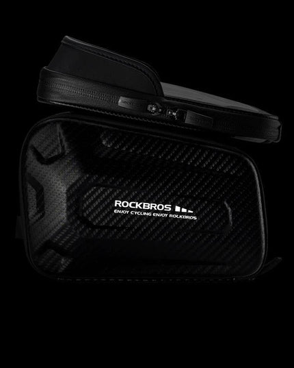 ROCKBROS Bicycle Bag Shockproof Touchscreen Top Tube Bags EVA Hard Shell Front Frame Phone Case Bike Bag Cycling Accessories