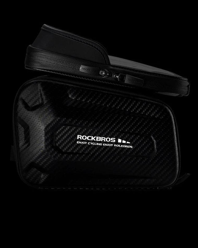 ROCKBROS Bicycle Bag Shockproof Touchscreen Top Tube Bags EVA Hard Shell Front Frame Phone Case Bike Bag Cycling Accessories