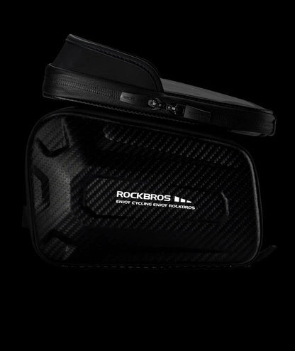 ROCKBROS Bicycle Bag Shockproof Touchscreen Top Tube Bags EVA Hard Shell Front Frame Phone Case Bike Bag Cycling Accessories