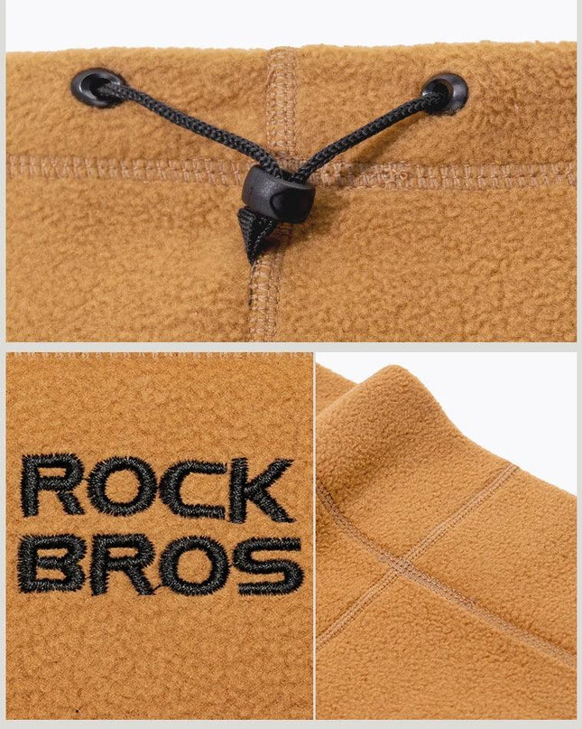 ROCKBROS Winter Scarf Hats Fleece Windproof Balaclava Hiking Warm Mask Bandana Ear Neck Cover Thermal Camping Sport Gear