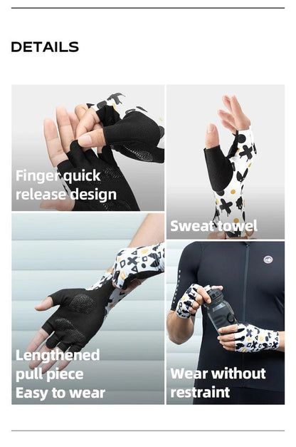 ROCKBROS Cycling Gloves Half Finger Summer Men Women Gloves Breathable Anti Slip MTB Road Bike Gloves Fitness Shock-absorbing