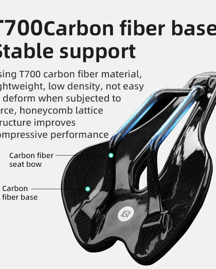 ROCKBROS 3D Printed Bicycle Carbon Saddle Ultra-Light Shock-Absorption MTB Road Profession Racing Bicycle Cycling Saddle