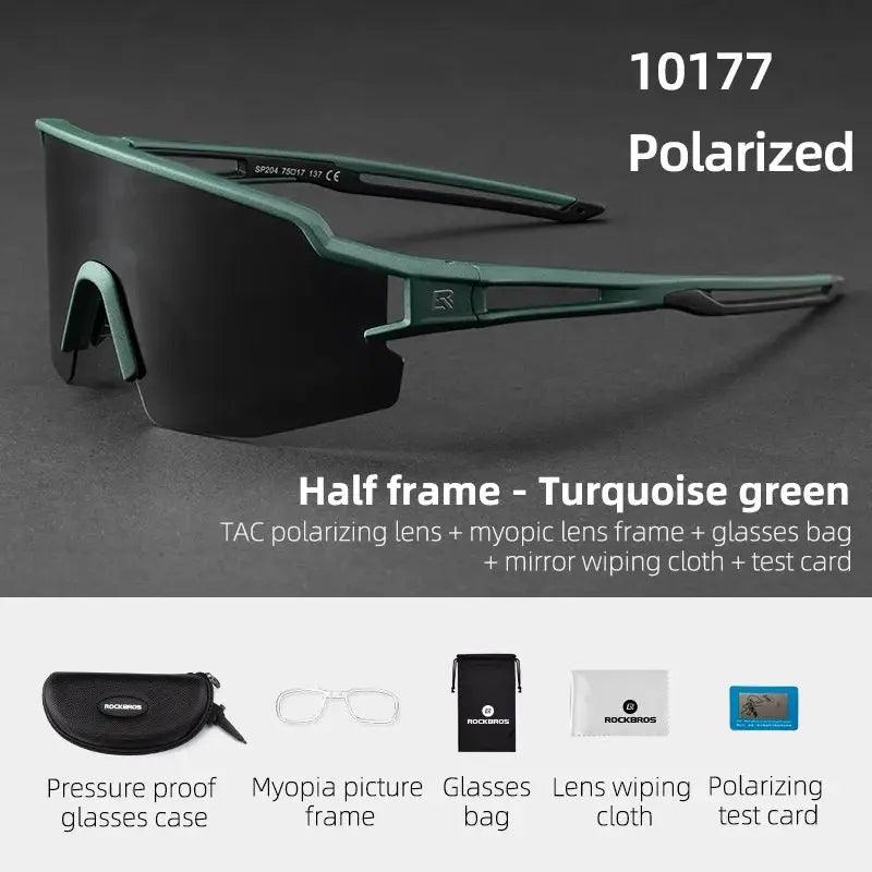 ROCKBROS Photochromic Cycling Glasses Polarized Built-in Myopia Frame Sports Sunglasses Men Women Glasses Cycling Eyewear Goggle