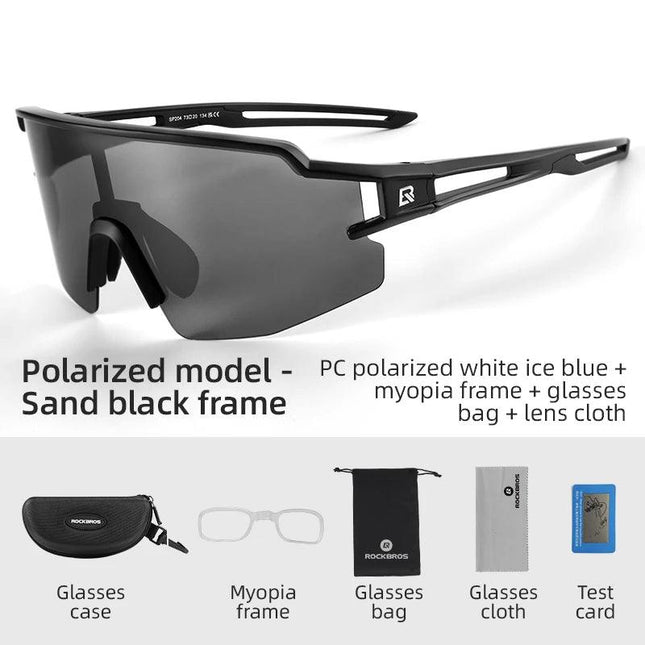 ROCKBROS Cycling Glasses Polarized UV400 Protection Bicycle Sunglasses Men Women Photochromic MTB Road Bicycle Goggles Eyewear