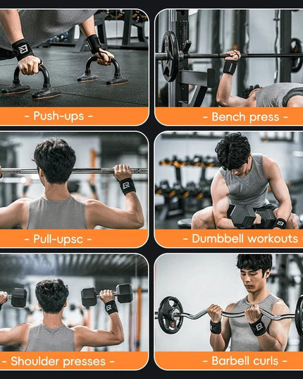 ROCKBROS Fitness Wrist Wraps Gym Adjustable Wrist Bandages Protector Wrist Support Sports Fitness Wrist Protection Sleeve A Pair
