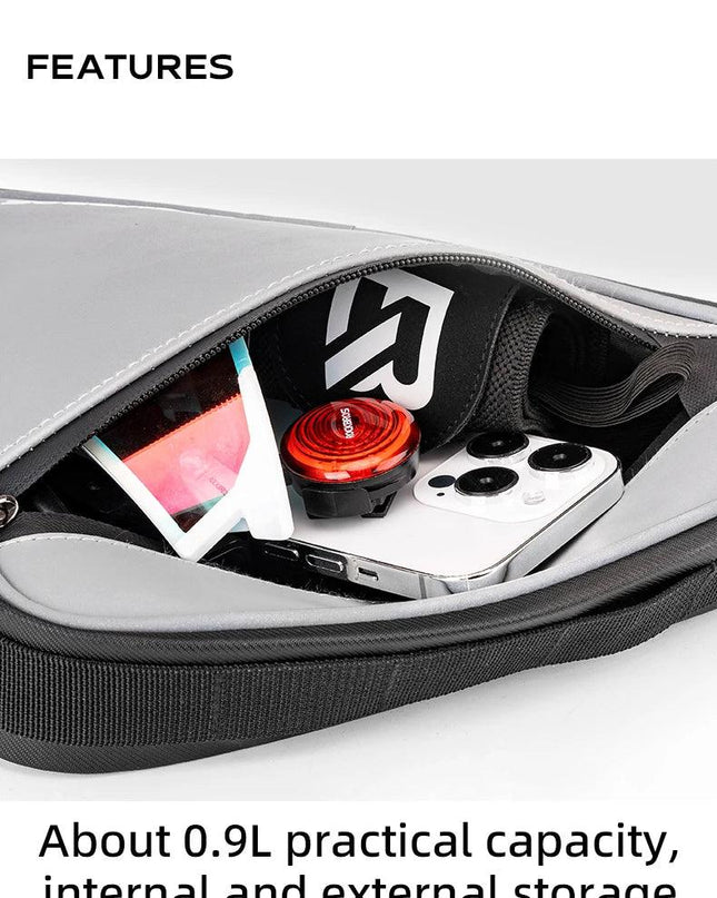 ROCKBROS Bicycle Bag Portable Triangle Bag Reflective Bike Tube Bag Cycling Frame Bag Outdoor Sports Bike Pannier Accessories
